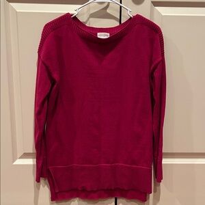 Maison Jules Raspberry Scoop-Neck Sweater